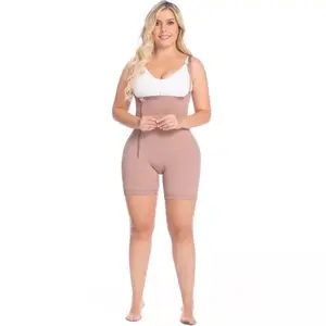 12048-MID-THIGH BUST FREE SIDE ZIPPER HIGH COMPRESSION SHAPEWEAR WITH INTERNAL HOOKS