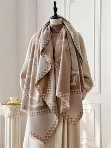 Women's Soft Animal Pattern Scarf, Casual Fall & Winter Fashion Accessory, Warm Knitted Wrap for Women and Girls