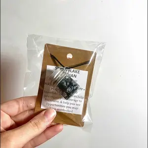 Crystal Necklace/Tumbled Crystal Wire Wrapped Chunky Bottle Necklace/ Crystal Jewelry/Manifestation/Spell Jar/Healing/Astrology Birthday Daily