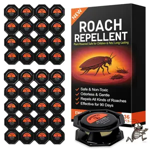 Cockroach Gel Bait, 36PCS Baits with Adhesive Pads, Against All Roaches, Cockroach Trap Indoor Home Fast-Acting & Long-Lasting Protection, Safe for Indoor Use