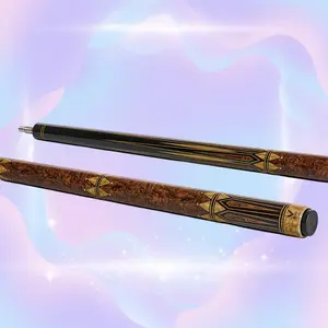 EVO Crystal Pool Cue - Umber Crest | Carbon + Glass Fiber Core, 12.5 mm Tip, Pro Taper, Ultra-Stiff 3/8-8 Joint, Wrapless Grip, Balanced Control and Precision