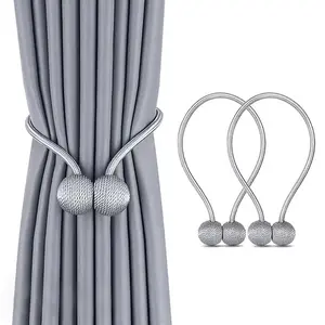 Magnetic Curtain Tieback,2 Counts Modern & Simple Curtain Tieback, Window Curtain Tieback, Home Decor for Living Room & Bedroom, Window Decoration Supplies, Interior Decoration Accessories