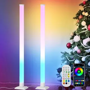 59 Inch Floor Lamp, LED Corner Light With Application And Remote Control, RGBIC 16 Million DIY Colors And 47+scenes, Music Synchronization, Color Changing Intelligent Ambient Light, Suitable For Living Rooms, Bedrooms, And Gaming Rooms Decorative Lighting