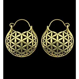 Flower of Life Brass Hangers / Earrings