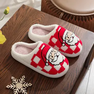 Plaid Santa Slippers Kids for Sale