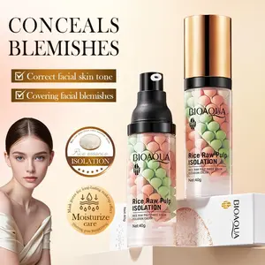Bioaqua Rice Pore Isolation Cream 40g, Three-In-One Color Correction & Concealer, Moisturizing, Long-Lasting, Non-Greasy, Smooth Finish
