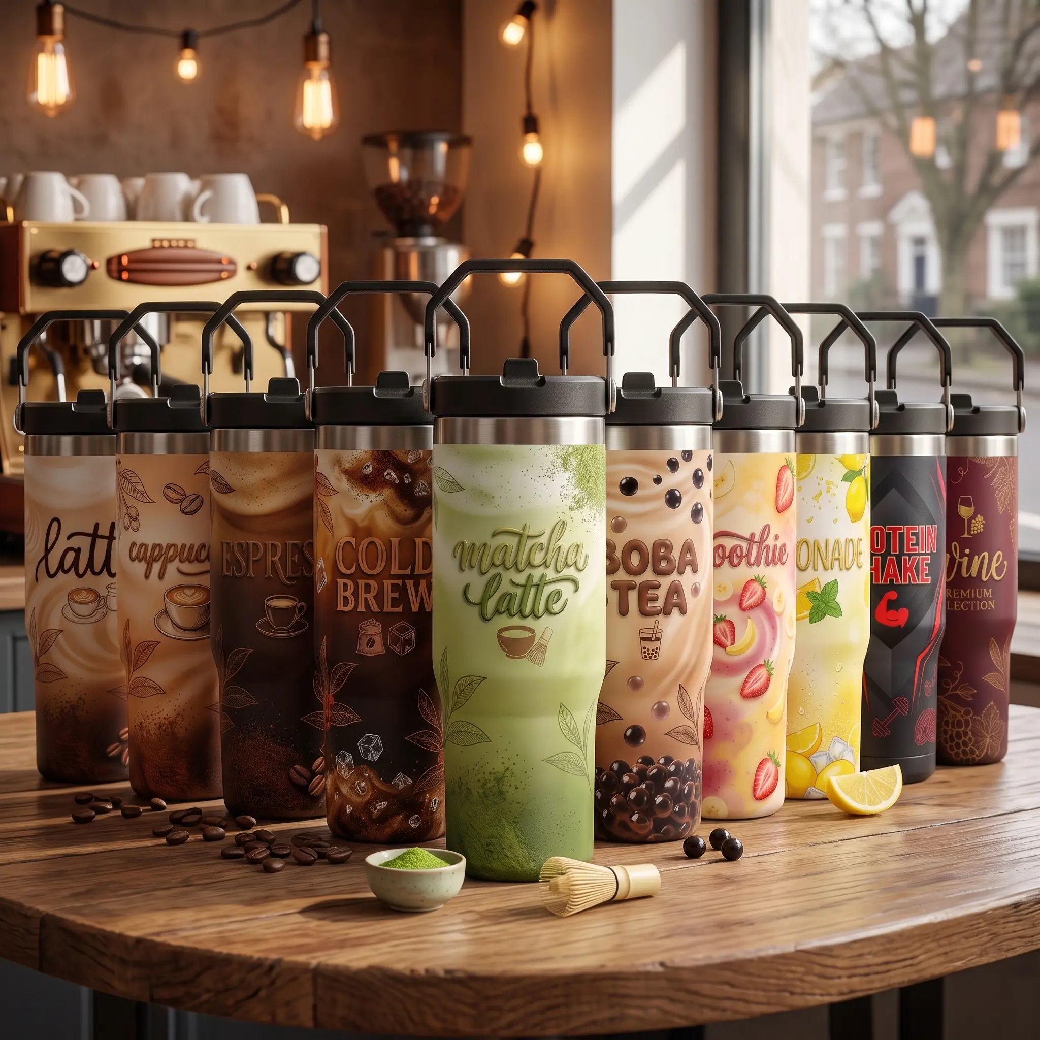 Coffee, Matcha Latte, Boba, Smoothie & Drink Designs 40oz 30oz 20oz Insulated Tumbler
