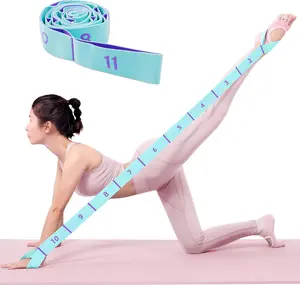 11 Loops Stretch band - Yoga, Pilates, Ballet, and Physical  Stretching strap for Flexibility,  Stretching, and Exercise - Durable Stretching equipment for Dance and Fitness