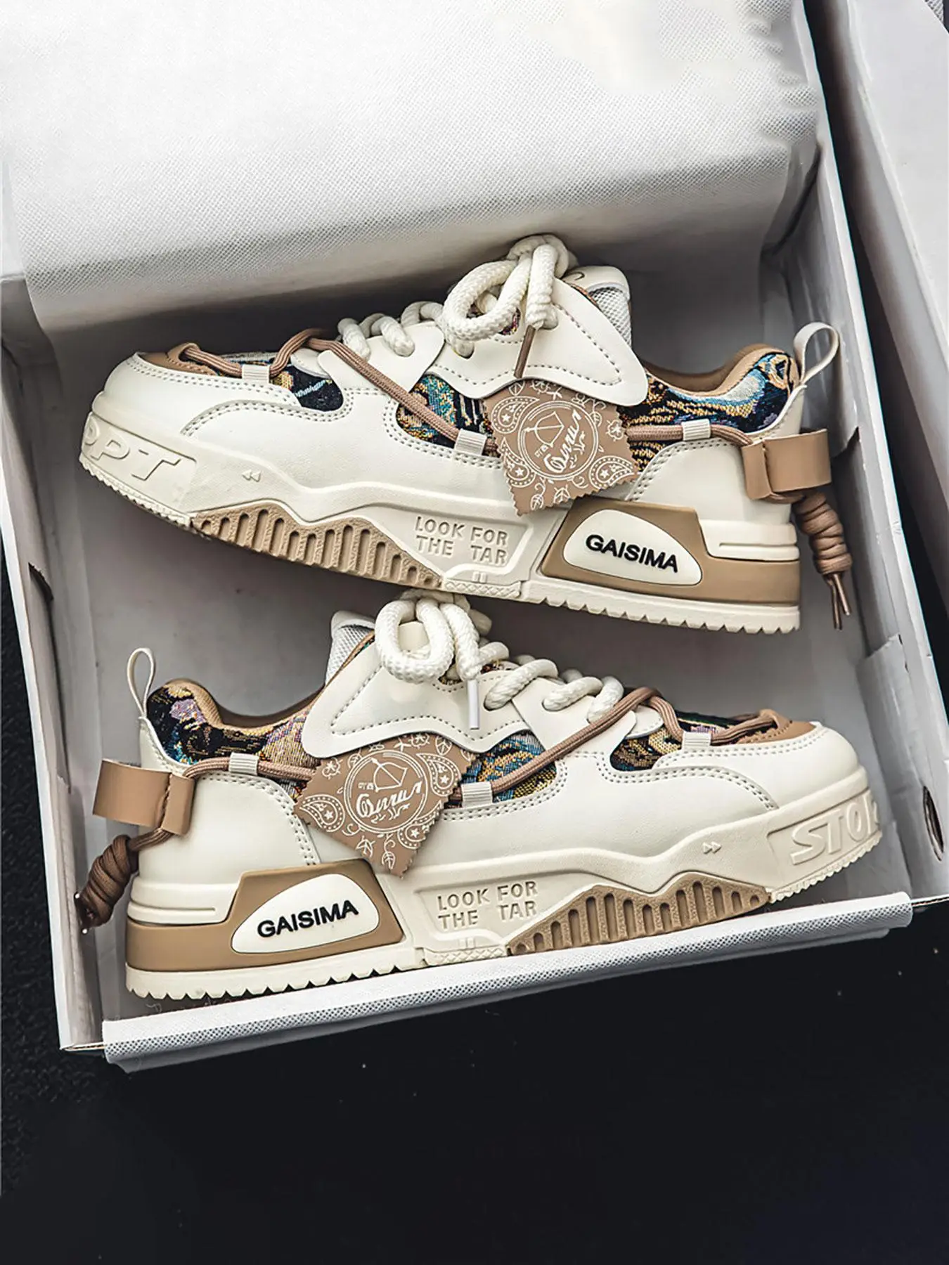 Men's Fashionable Lace Up Low Top Patched Design Sneakers, Casual Breathable Comfortable Sports Running Shoes for Men, Athletic Shoes, Male All-match