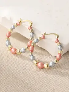 Elegant Women's Earrings Set, Three-Color Beaded Design, Round Shape, Perfect Gift for Her, Casual Style, All Seasons Wear