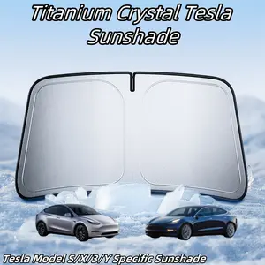 New Heavy-Duty Titanium Crystal Sunshade for Tesla Model S/3/X/Y with Enhanced Thickness
