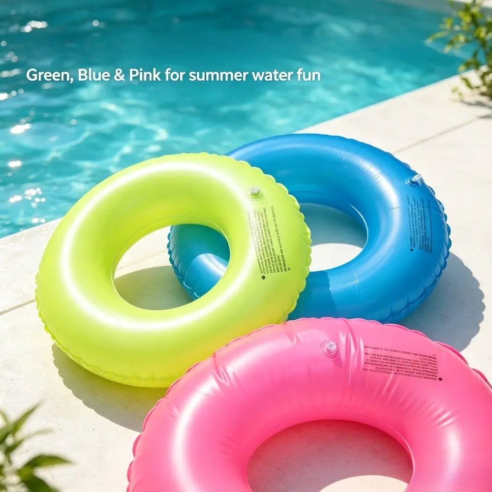 1pc PVC Inflatable Pipe-Shape Swimming Ring - Portable Floating Device, Water Sports Training Equipment for Beach Play, Summer Outdoor Water Activities (Random Color)