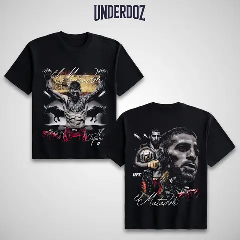 UFC Ilia Topuria Champion Graphic T-Shirt, Unisex Round Neck Soft 100% Cotton Casual MMA Streetwear Clothes, Tshirt, Menswear, Men's Graphic Tees, Apparel, Street Wear, Graphic Print