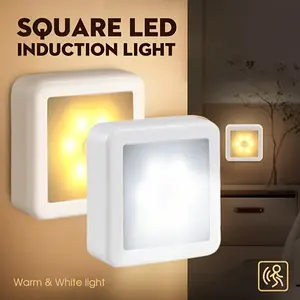 1pc LED Motion Sensor Night Light, Intelligent PIR for Bathroom, Bedside, Corridor, Aisle, Toilet, Staircase, Cabinet Lighting - Smart, Battery-Powered, <36V LED Lights, Bathroom Night Light