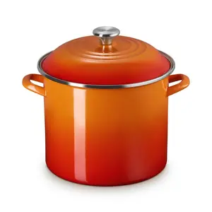 Le Creuset 12 Qt. Enamel On Steel Stockpot with Stainless Steel Knob | Flame