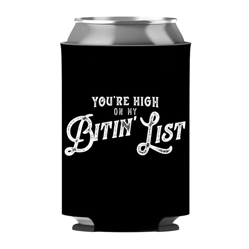 Bitin' List Can Sleeve