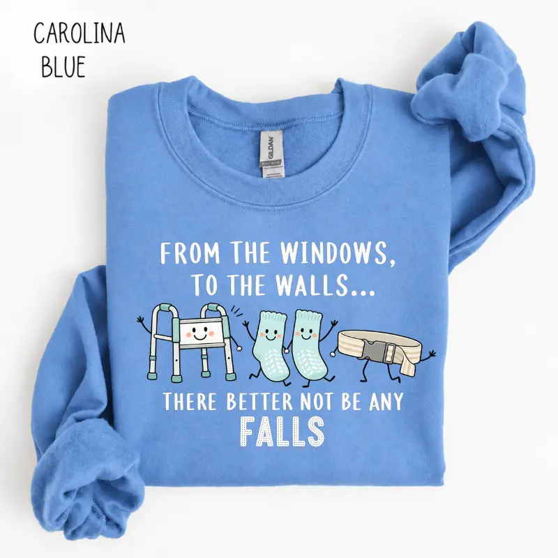 From the Windows to the Walls Nurse Sweatshirt, Funny RN CNA Crewneck, Surgical Nurse Gift, Med Surg Hospital Humor Pullover, Nursing Gift