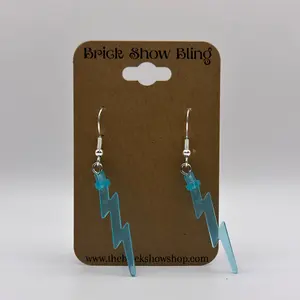 Lightning Bolt Earrings made from LEGO Parts