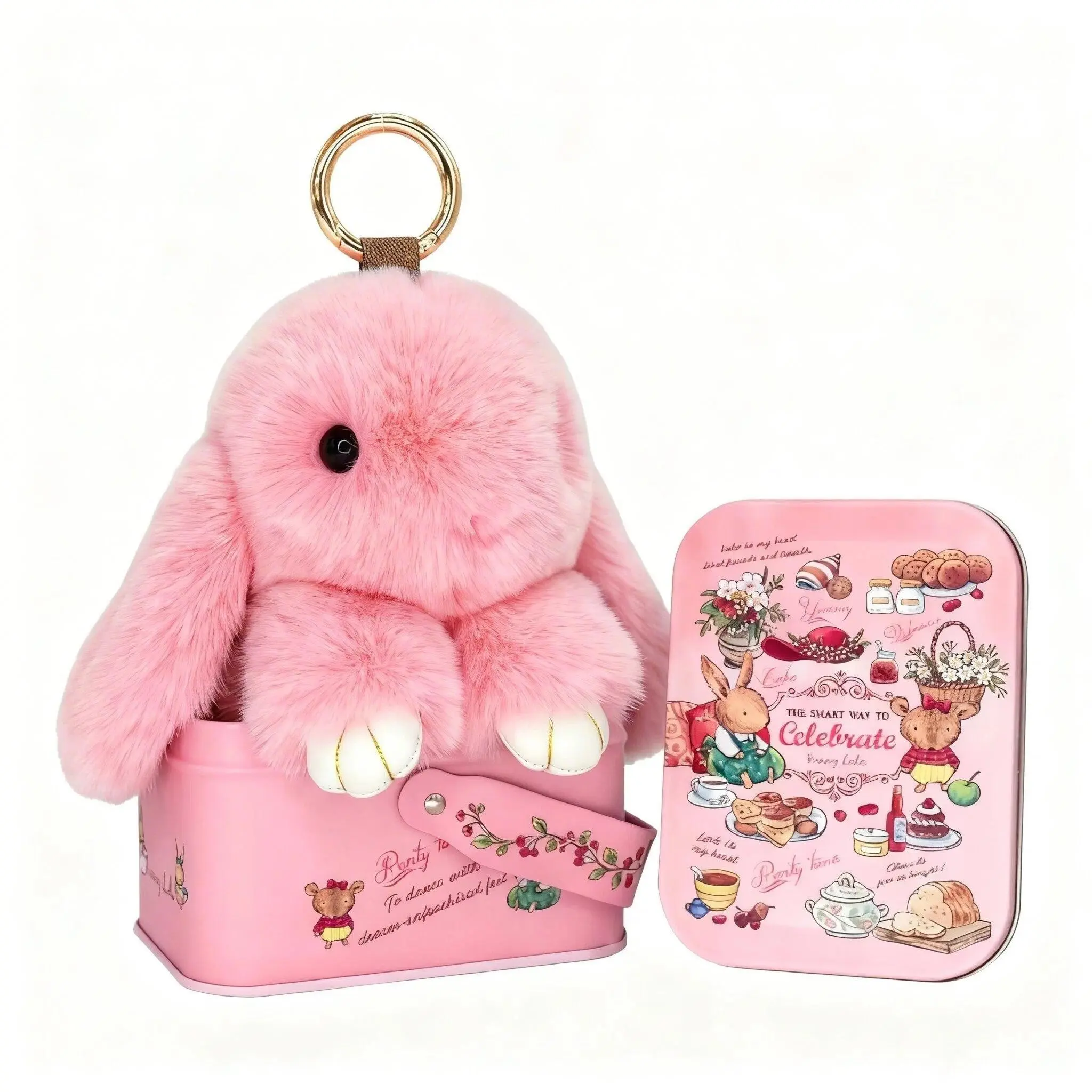black bashful bunny keychain - TikTok Shop