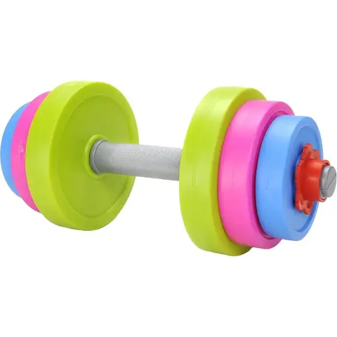 Dumbbell Toy Kids Workout Weights Set, Toddler Toy Pretend Play Lifting, Fitness & Exercise Gym Equipment, Fill Weights with Water or Sand, Beach Toys