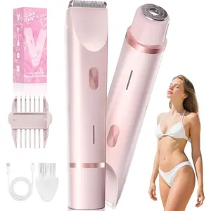 2026 New Bikini Trimmer for Women, 2-in-1 Electric Razors , Rechargeable Dual-Head Electric Razor - Painless Precision Trimming for Face & Private Area