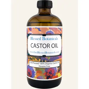 Organic Cold-Pressed Castor Oil (Hexane-Free) – Multi-Purpose Castor Oil (16 oz)