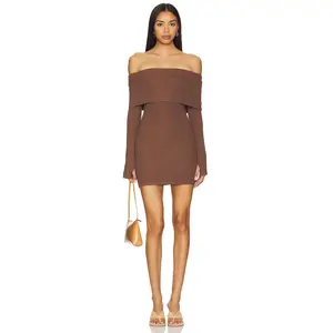 superdown Marks Mini Dress in Chocolate Brown