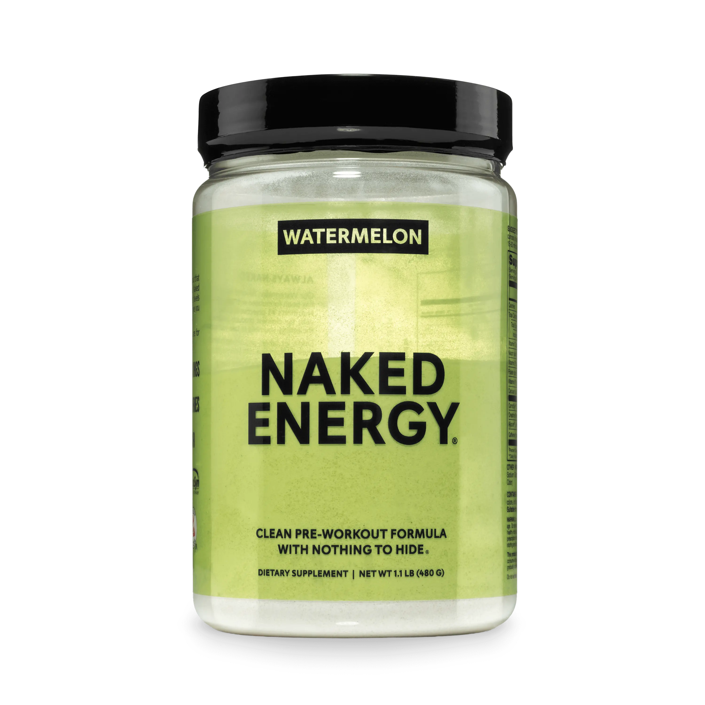 Naked Energy - Watermelon Pre Workout Supplement - 30 Servings - Vegan Formula for Energy Strength & Power with Creatine, Arginine & Beta-Alanine - No Additives or Artificial Sweeteners