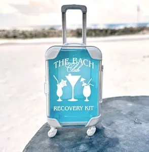 Bach Club Bachelorette Party Mini Suitcase Party Favors Destination Bachelorette Party Travel Kit DIY Case Gift Pink