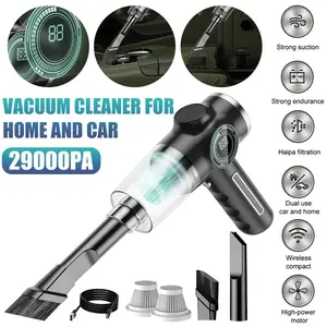 【SummerVibes】Handheld Vacuum Cordless Rechargeable, Portable Car Vacuum Cleaner with Dual Filters for Home, Elegant Black