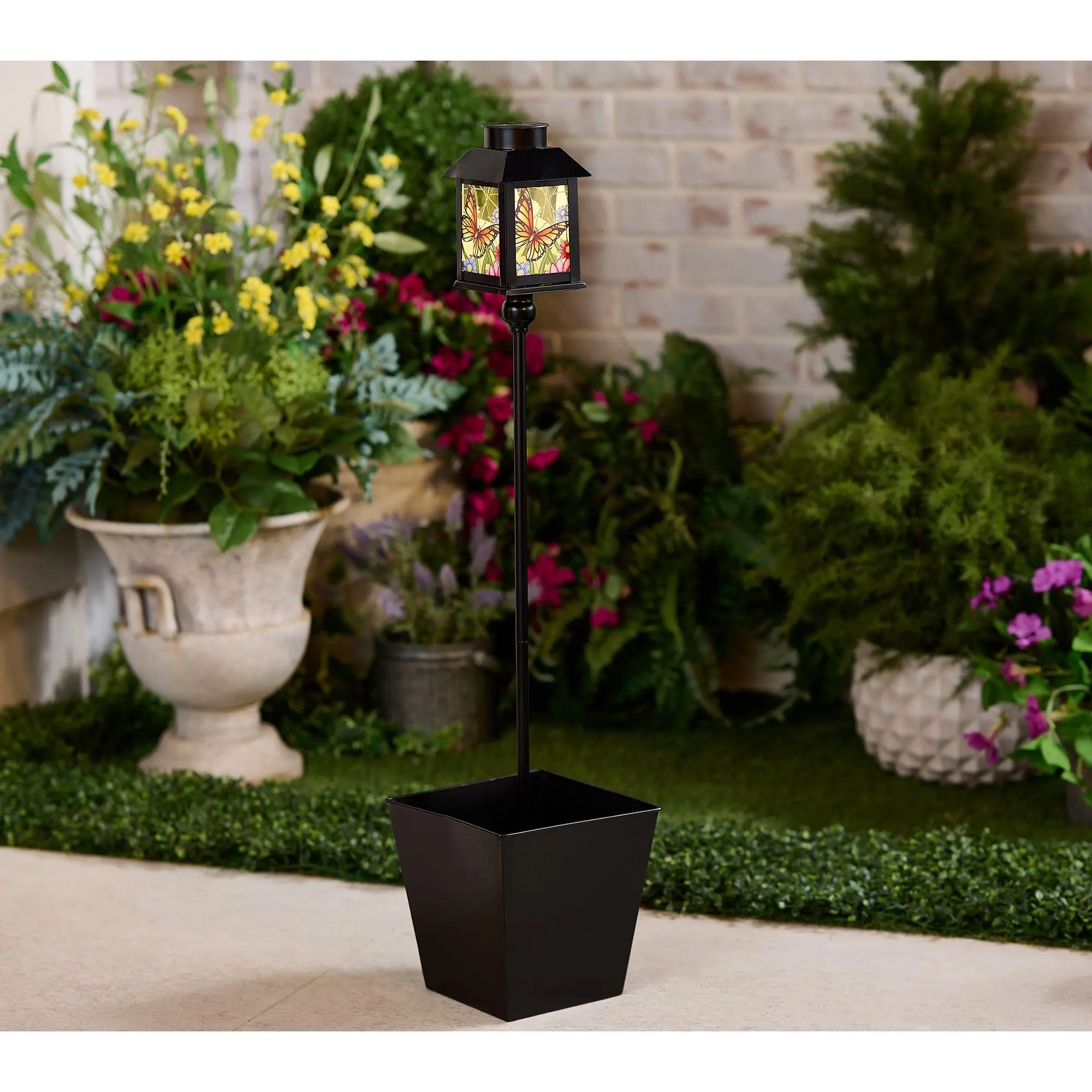 Compass Home Decorative Solar Light With Planter Base Compass Home Decorative Solar Light With Planter Base