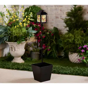 Compass Home Decorative Solar Light With Planter Base Compass Home Decorative Solar Light With Planter Base