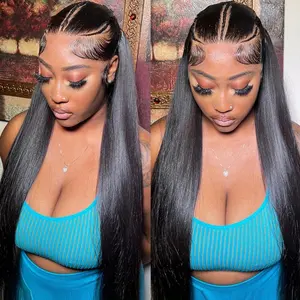 [Flash Sale] Wiggins Hair 13x6 Lace Frontal Wig 13x4 Lace Human Hair Braided Wig Pre Cut Lace Ready Go Glueless Straight Pre Styled Beginners Glueless Wig