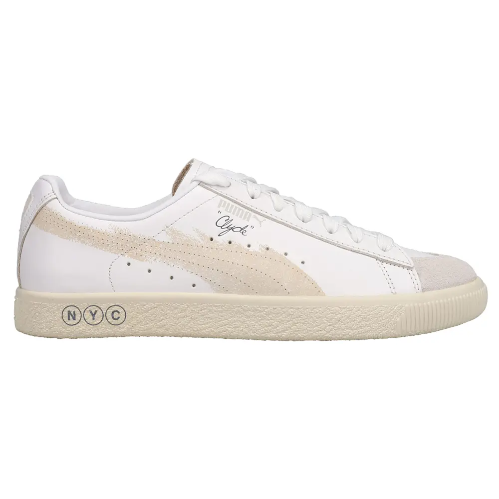 PUMA Mens X Extra Butter Clyde Nyc Lace Up Sneakers Shoes Casual - White