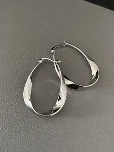 Irregular Geometric Design Hoop Earrings, Fashionable Earrings for Women, Daily Use, Trendy All-match & Exquisite Jewelry for Birthday Gift