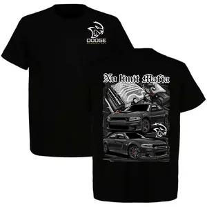 No Limit Mafia Dodge Charger T-Shirt – Bold Hellcat Engine Graphic Muscle Car Tee Top Menswear Car Enthusiast Gift For Men, Father's Day
