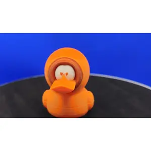 Kenny Duck Orange Hoodie Mini Duck – 3D Printed Collectible Toy