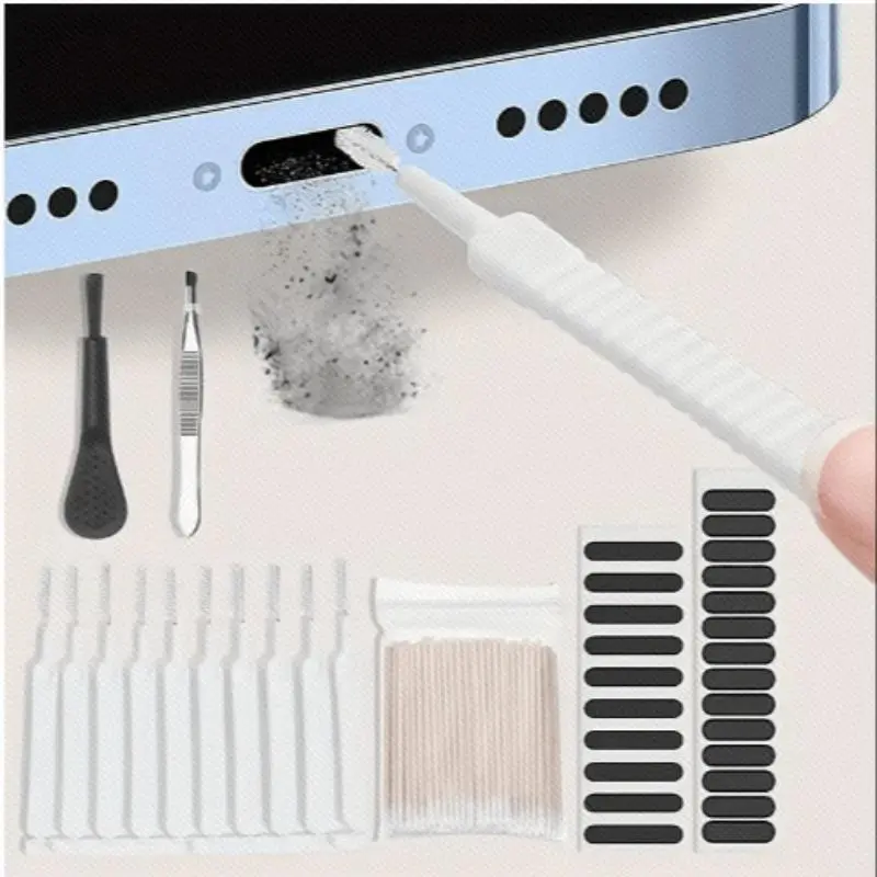 Universal Mobile Phone Cleaning Brush, Speaker Port Dust Mesh Dust Removal Cleaner Tool Kit, Cleaning Kits, Phone Cleaning Accessories for Most Phones, Smartphone, Electronic Gadgets