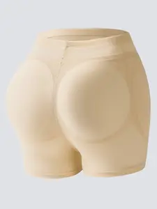 Women's Butt Lifting Fake Buttocks Shapewear Shorts, Body Shaper Compression, Sexy Tight-Fitting Underwear with Removable Sponge Pads, Anti-Slip Briefs, Segmented Workout Shapewear