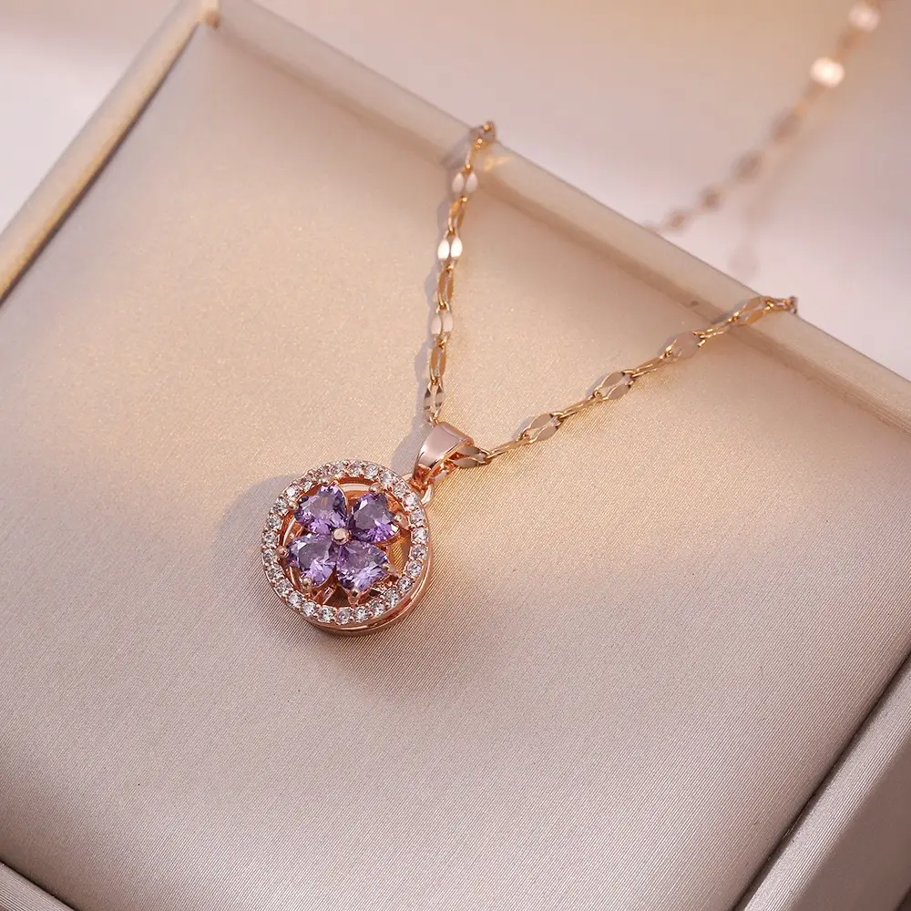 X0724 Rose Gold Necklace  5