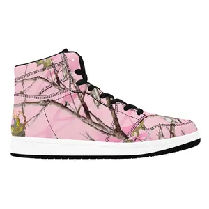 Royalty Crown IR Pink Realtree Camouflage Men's High Top Sneakers