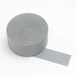 Silver Crepe Streamer - 200ft Shimmering Party Decoration