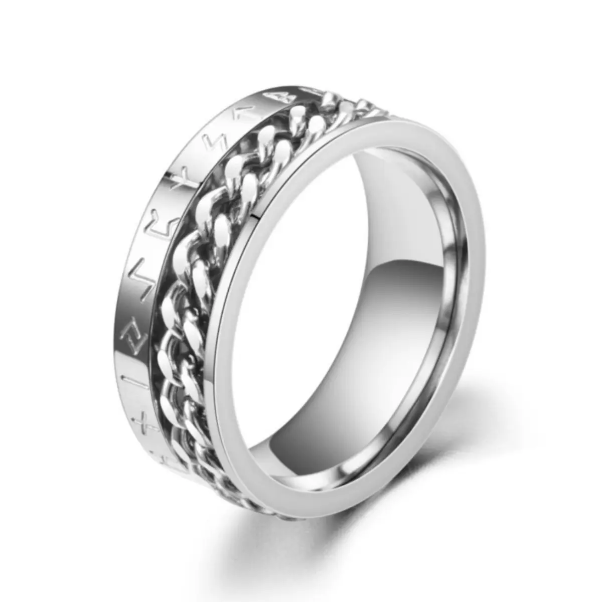 Tri-Color Chain Spinner Couple Ring Set – Must-Have for Trendy Couples ...