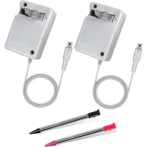 AC Adapter  Charger for Dsi Ndsi 3DS/3DSXL/ 3DS/ 3Dsll/2DS/Dsi/Dsixl 2 Pack with Stylus Pen