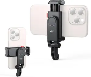 VRIG Phone Holder/Hot Shoe Mount Adapter Kit Compatible with Action Camera GoPro Hero 11 10 9 8 7 6 5, DJI OSMO Action/Action 2, iPhone13 Pro Max, Samsung, Attaching on DSLR Camera or Ring Light