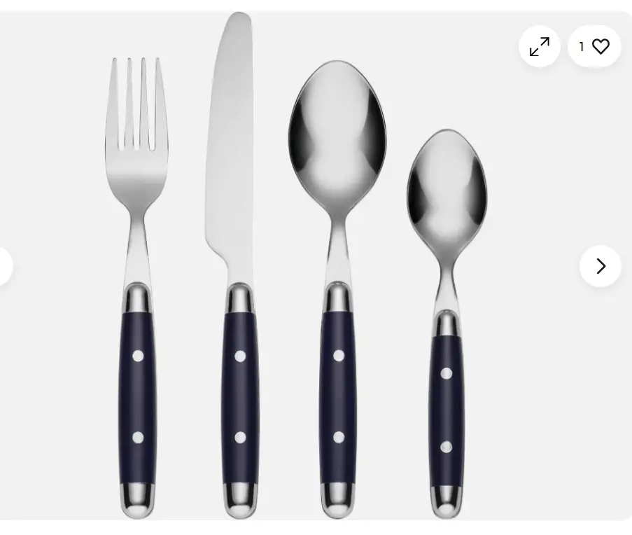 Cambridge Silversmiths Blue Jubilee 16-Piece Flatware Set Service for 4 Modern Design