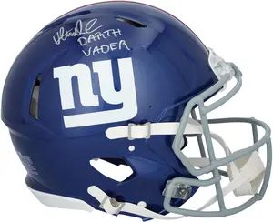 Abdul Carter New York Giants Autographed Riddell Speed Authentic Helmet with "Darth Vader" Inscription - Fanatics Authentic Certified