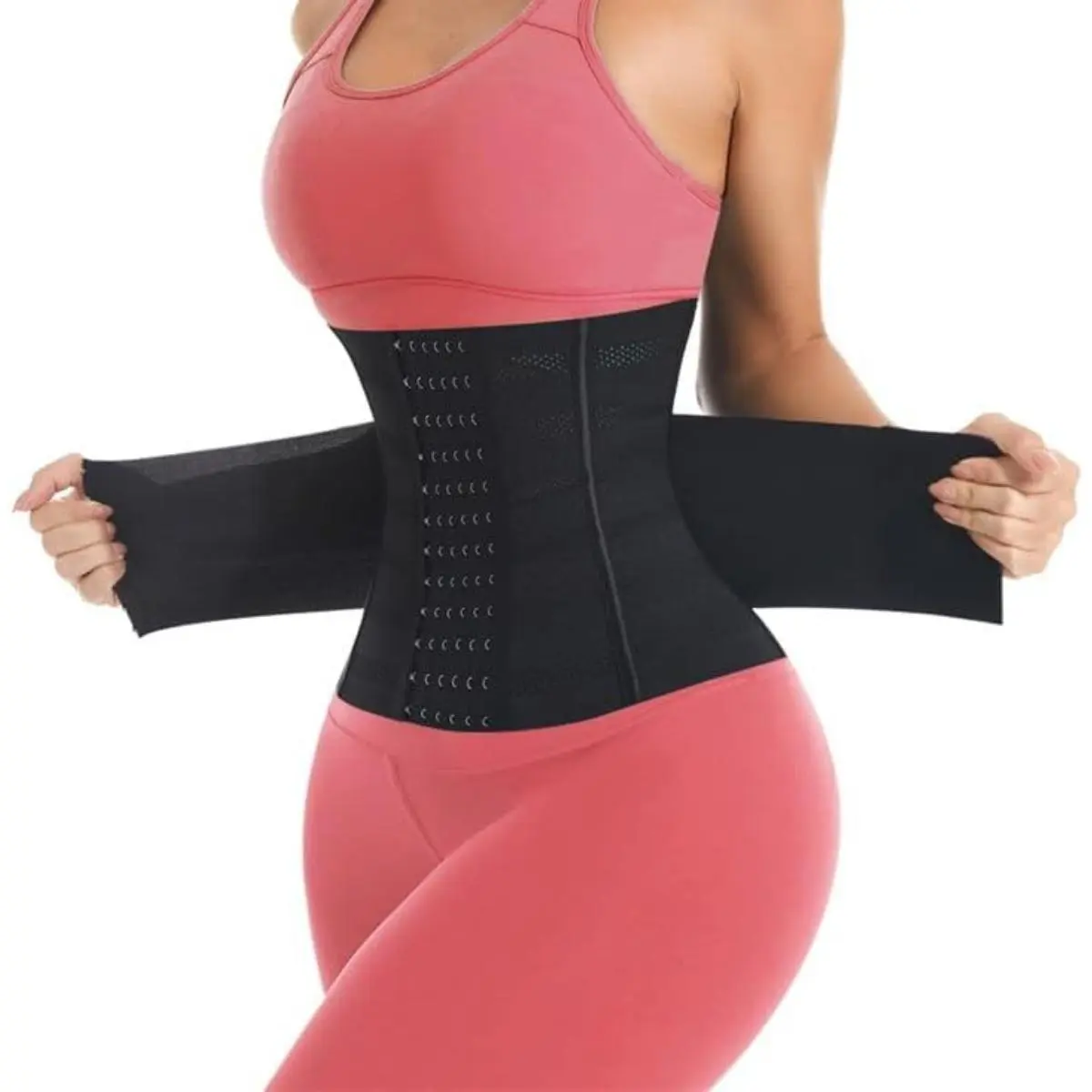 Waist Trainer Shaper for Women Full Body Belly Girdle Shaping Waist Cincher Wrap Belt Tummy Control Shapewear Black Womenswear Compression Basic Casual Minimalist