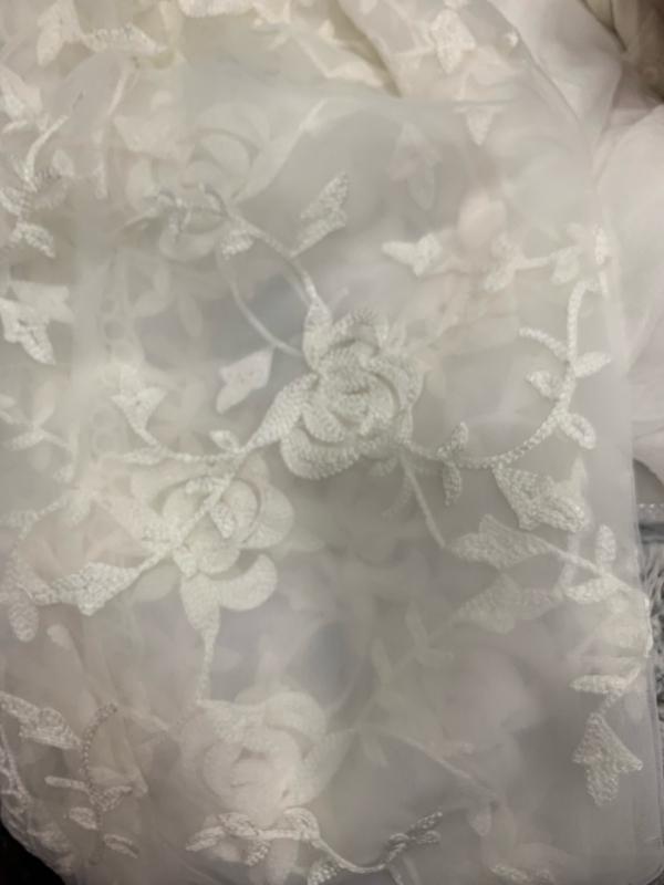 White chiffon and net dupatta or scarf  for women plain fashion