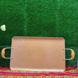 Comal de Mármol Double Grill Naranja.